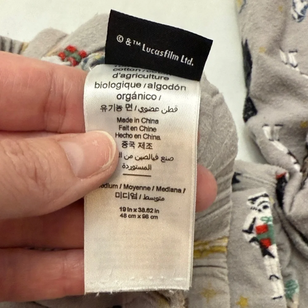 Pottery Barn Kids Pajama Set - Gray with Festive Print